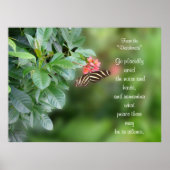 Desiderata op foto van de vlinder van de zebra poster (Voorkant)