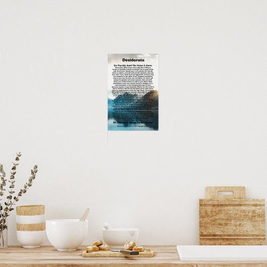 Desiderata op het Poster Lakefront (Keuken)