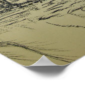 Desiderata op pen- en inkttekening, Aziatische kun Poster (Hoek)