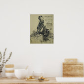 Desiderata op pen- en inkttekening, Aziatische kun Poster (Keuken)