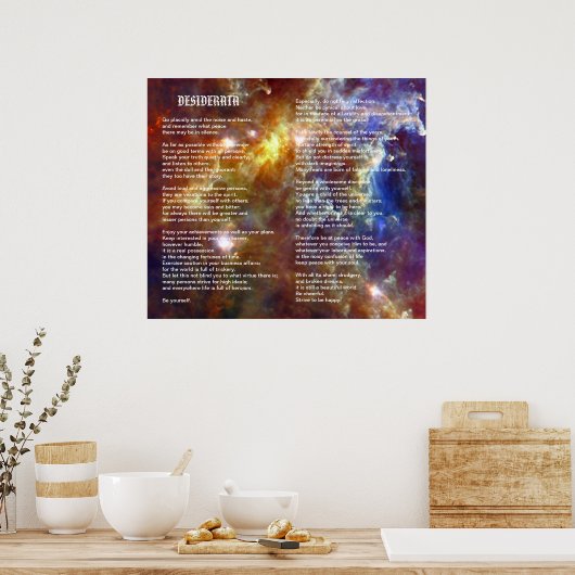 Desiderata op Rosette Galaxy Poster (Keuken)