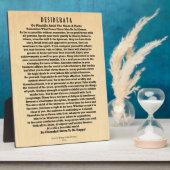 Desiderata op Rustic Wood Plank Fotoplaat (Zijkant)