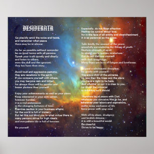 Desiderata op Tulip Galaxy Poster
