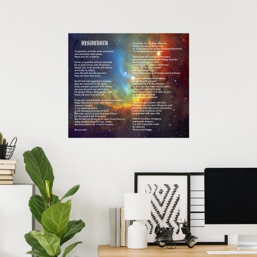 Desiderata op Tulip Galaxy Poster (Thuiskantoor)