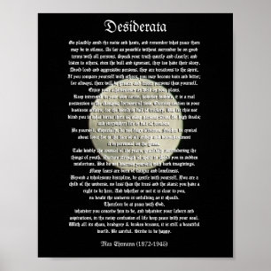 Desiderata op volle maan poster