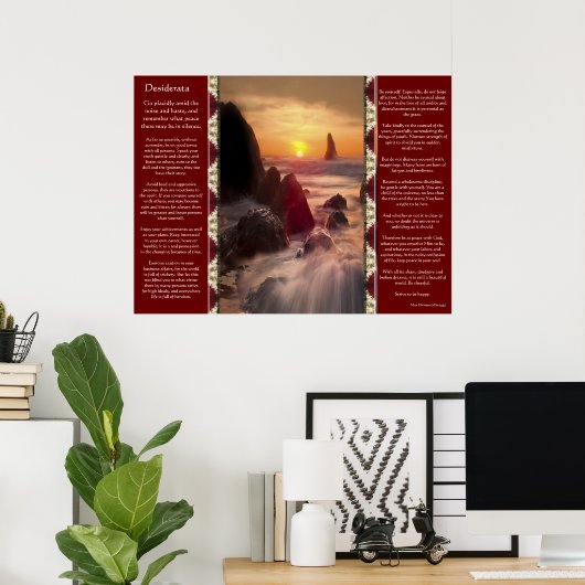 Desiderata Oranje Posters aan de Oceaan (Thuiskantoor)