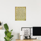 DESIDERATA OVER Antiek papier Poster (Thuiskantoor)