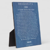 Desiderata over Denim Fotoplaat (Zijkant)