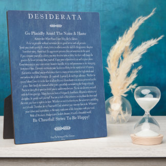 Desiderata over Denim Fotoplaat