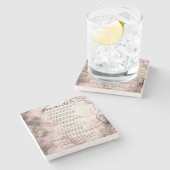 Desiderata over het  ontginningsgebied Floral Faux Stenen Onderzetter (Zijkant)