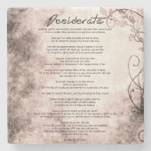 Desiderata over het  ontginningsgebied Floral Faux Stenen Onderzetter (Voorkant)