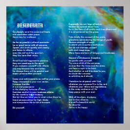 Desiderata over Orion Nebula Poster