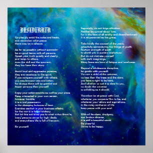 Desiderata over Orion Nebula Poster