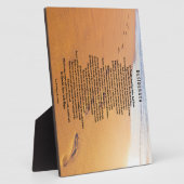 Desiderata over voetafdrukken in zand fotoplaat (Zijkant)