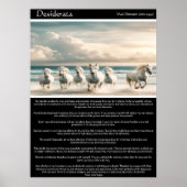 Desiderata: Paarden van de Sunset Shore Poster (Voorkant)