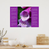 Desiderata - Paarse Foxglove Poster (Keuken)