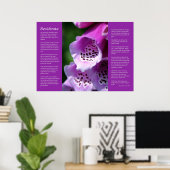 Desiderata - Paarse Foxglove Poster (Thuiskantoor)