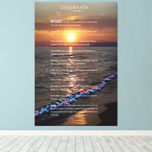 DESIDERATA Pacific Sunset Canvas Afdruk (Insitu (Houten vloer))