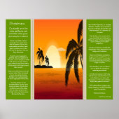 Desiderata Palm Tree Silhouette Posters (Voorkant)