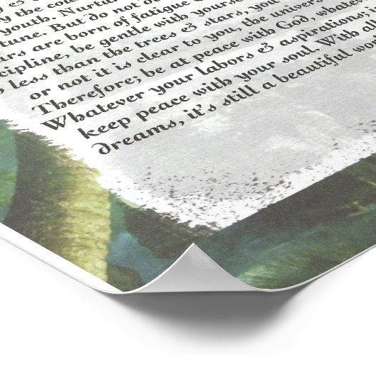 DESIDERATA-palmstrand Poster (Hoek)