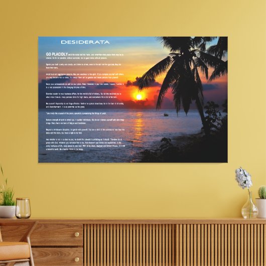 DESIDERATA Paradise Canvas Afdruk (Insitu (Woonkamer))