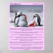 Desiderata Penguins Sneeuwwatermeloenen Posters (Voorkant)