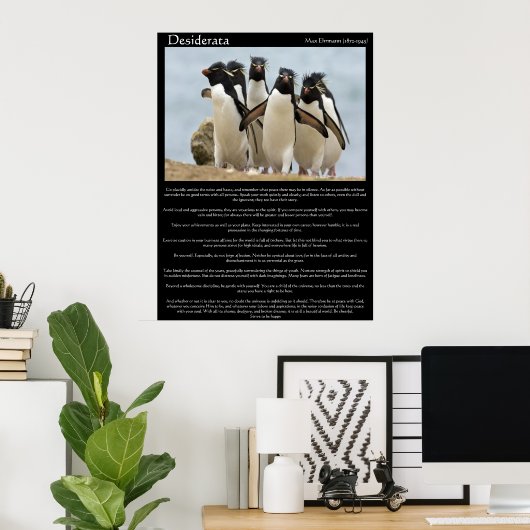 Desiderata Penguins Walkende Posters (Thuiskantoor)