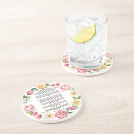 Desiderata Pioenrozen en narcissen van Max Ehrmann Zandsteen Onderzetter