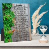 Desiderata plaque fotoplaat (Zijkant)