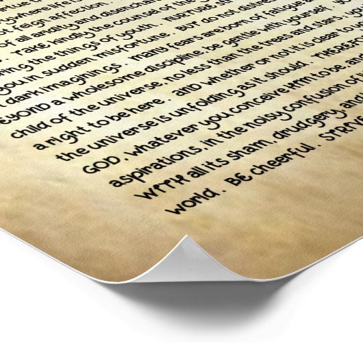 Desiderata Poem 8x12 Premium Canvas Poster (Hoek)