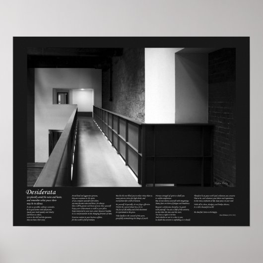 Desiderata Poem - Architectuur Fugue Fine Art Poster (Voorkant)