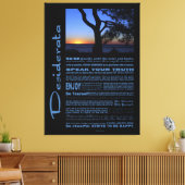 Desiderata Poem Beauful Sunset Tree #1 Canvas Afdruk (Insitu (Woonkamer))