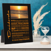 Desiderata Poem Beauful Yellow Sunset Fotoplaat (Zijkant)