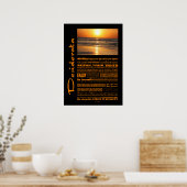 Desiderata Poem Beauful Yellow Sunset Poster (Keuken)