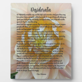 Desiderata Poem Blush Pink Dahlia Bloom Fotoplaat
