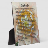 Desiderata Poem Blush Pink Dahlia Bloom Fotoplaat (Zijkant)