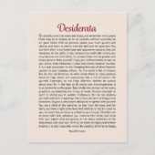 Desiderata Poem Briefkaart Mini Art (Voorkant)