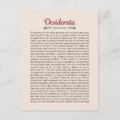 Desiderata Poem Briefkaart Mini Art (Voorkant)