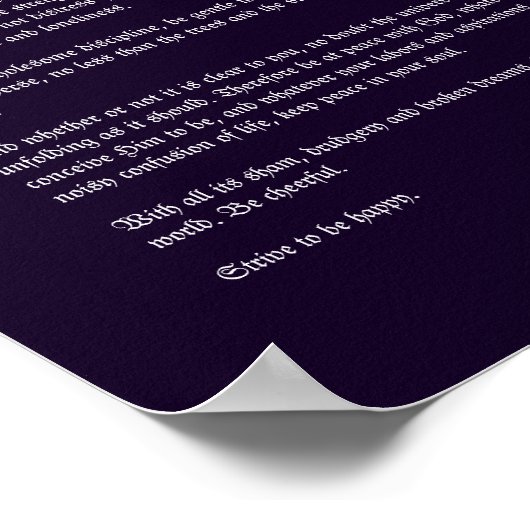 Desiderata Poem - Crab Pulsar Time Lapse Poster (Hoek)