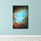 Desiderata Poem - De krab Nebula op Taurus Canvas Afdruk (Insitu (Houten vloer))