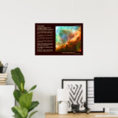 Desiderata Poem - De Omega Nebula, diepe zoom Poster (Thuiskantoor)