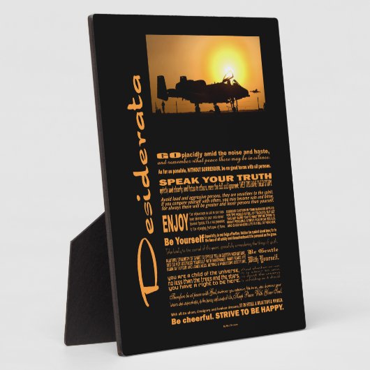 Desiderata Poem Desiderata A-10 Thunderbolt Fotoplaat (Zijkant)