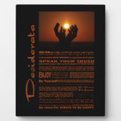 Desiderata Poem die bidt op zondag Fotoplaat (Voorkant)