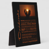 Desiderata Poem die bidt op zondag Fotoplaat (Zijkant)