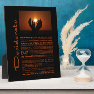 Desiderata Poem die bidt op zondag Fotoplaat