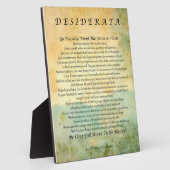 Desiderata Poem door Max Ehrmann Waterverf Forest Fotoplaat (Zijkant)