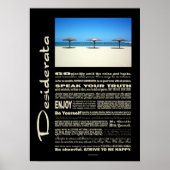 Desiderata Poem Dream It Live It Beach Poster (Voorkant)