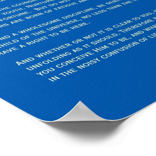 Desiderata Poem - Engelse Castle Entrance Poster (Hoek)