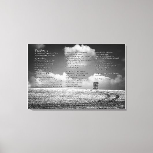 Desiderata Poem, Fine Art English Harvest Canvas Afdruk (Voorkant)
