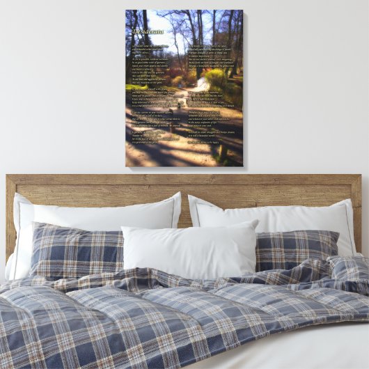 Desiderata Poem - Ik heb tijd Canvas Afdruk (Insitu (Slaapkamer))
